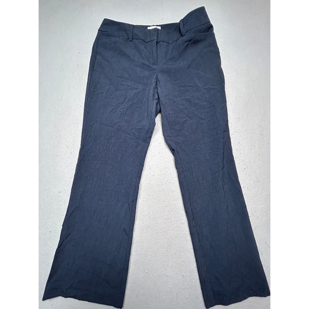 New York & Company Dress Pants Poly Rayon Spandex Navy Blue Size 10 Petite Women